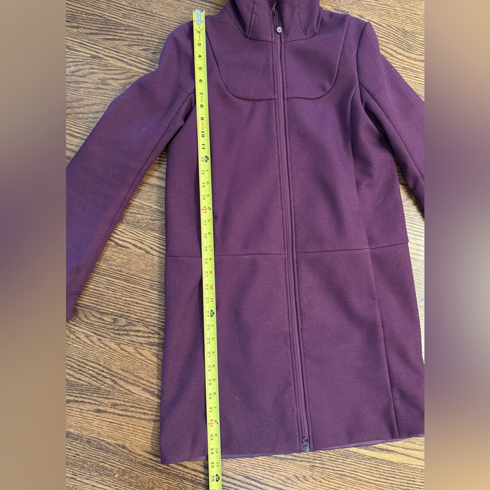 Lululemon Athletica Purple Trench Coat with High Collar - Picture 13 of 14